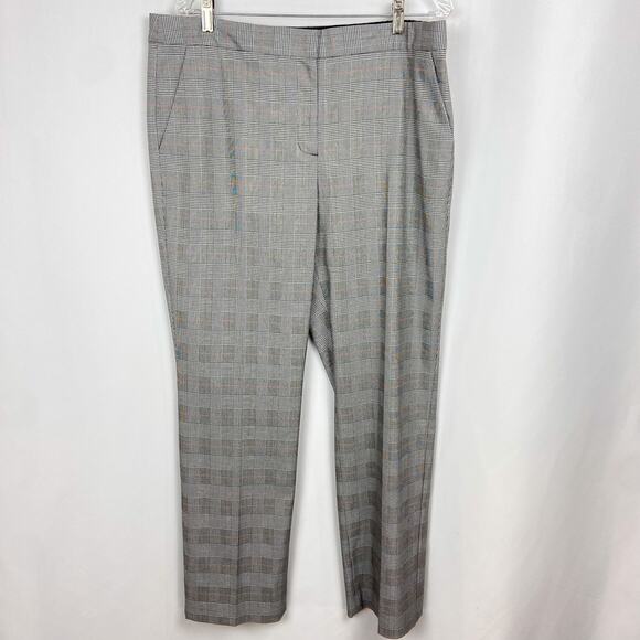 Talbots Glen Plaid Dress Pants Size 14 Flat Front Classic Academia Preppy Career - Picture 1 of 9